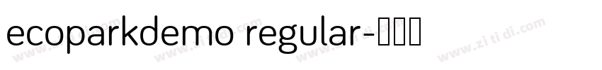 ecoparkdemo regular字体转换